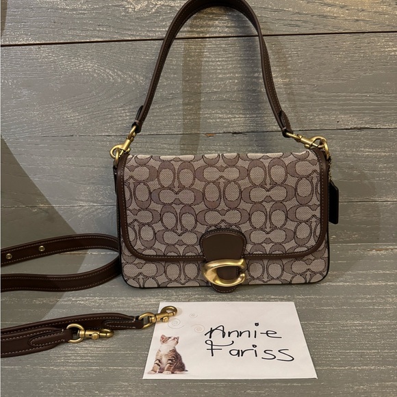 Coach Signature Jacquard Maple Soft Tabby - Picture 1 of 12